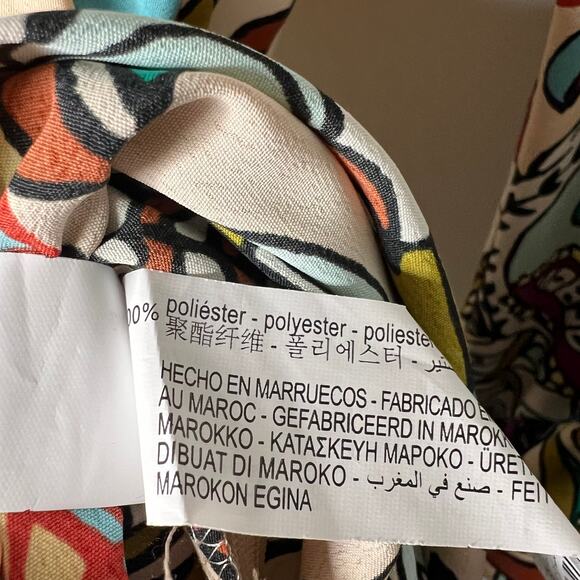 Zara Multicolor Printed Ruffle Hem Maxi Dress Size XS - Picture 6 of 12